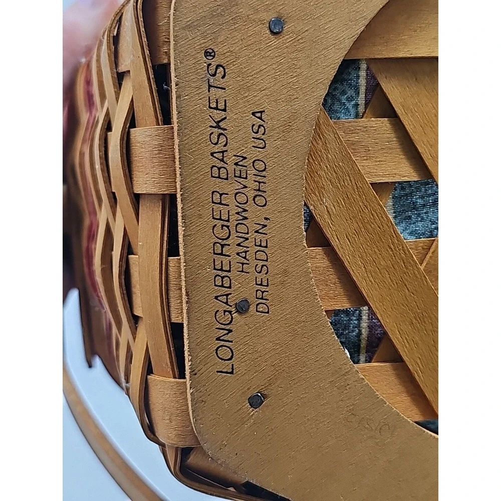 1997 Longaberger Christmas Collection Snowflake Basket Fabric Liner